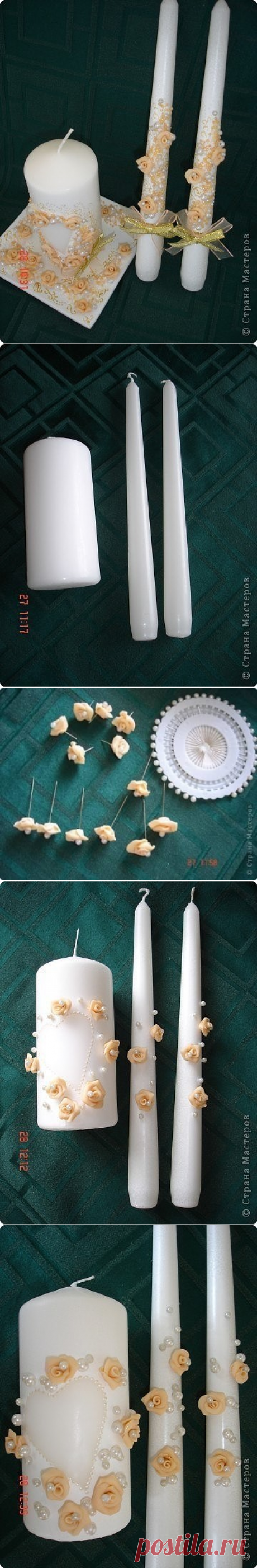 Свадебные свечи своими руками — Сделай сам, идеи для творчества - DIY Ideas