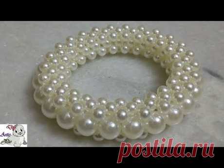 #2 How to make Pearl Beaded Bracelet or Bangle || Diy || Jewellery Making