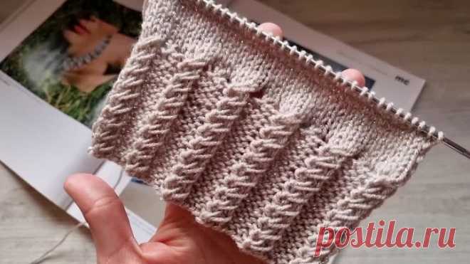 Элегантная манжета на спицах ❤️🧶