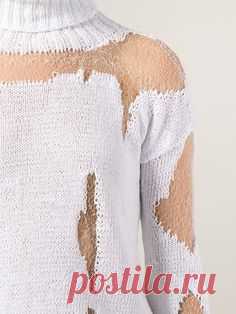 Почему дырявые носки носить стыдно, а рваный джемпер модно? Лакшери-рвань в вязании. 20 фотоидей | Записки вязальщицы | Яндекс Дзен