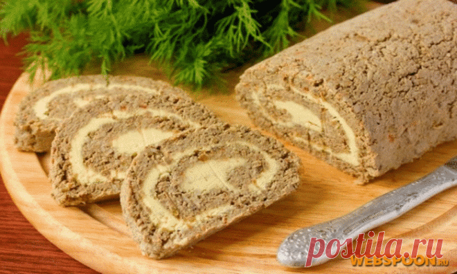 нежный праздничный рулет (из печёночного паштета) — ничего вкуснее нет!
