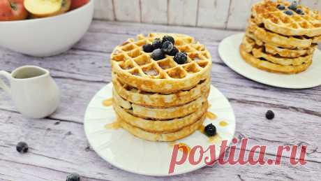 Диетические ТВОРОЖНЫЕ ПП ВАФЛИ с яблоком | Рецепты ЛАЙТ | Дзен