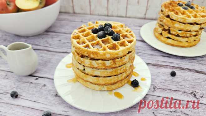 Диетические ТВОРОЖНЫЕ ПП ВАФЛИ с яблоком | Рецепты ЛАЙТ | Дзен