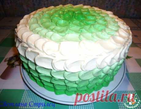 Украшение торта "Лепестки" – кулинарный рецепт