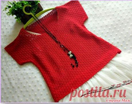 Пуловер с мелким узором. Крючок. - ВЯЗАНАЯ МОДА+ ДЛЯ НЕМОДЕЛЬНЫХ ДАМ - Страна Мам