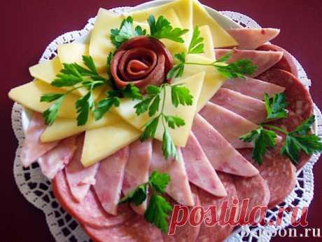 Красивая мясная нарезка: идеи, фото, примеры оформления и подачи | 8 Ложек