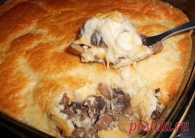 Для всех любителей вкусно поесть посвящается: жульен-суфле с грибами
