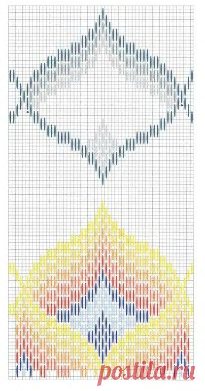 СХЕМА ДЛЯ ВЫШИВКИ БАРДЖЕЛЛО.