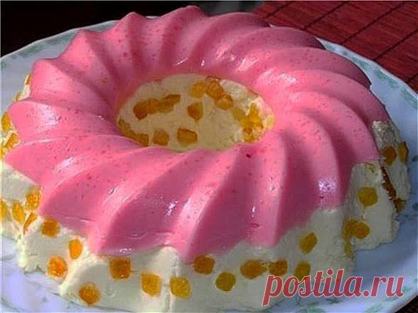 Творожно-желейный торт с цукатами без выпечки, Как приготовить Творожно-желейный торт - Kulinarnyj-Recept.РУ