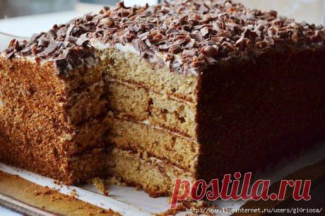 Бисквитный медовый торт без масла