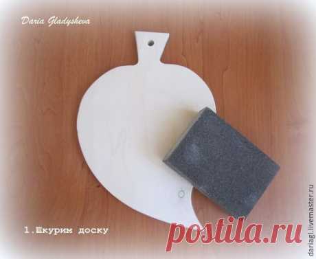 Декупаж для новичков: декоративно-разделочная доска «Оlive»