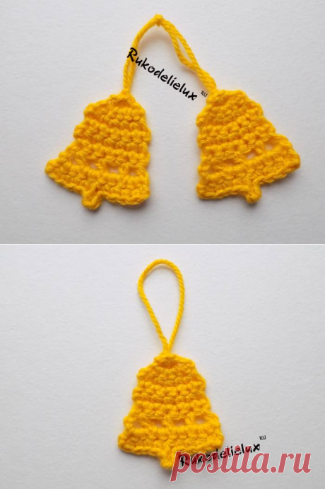 Колокольчик крючком: схема и описание, как связать на елку, новогодний мастер-класс (школьный, для новичков) с фото