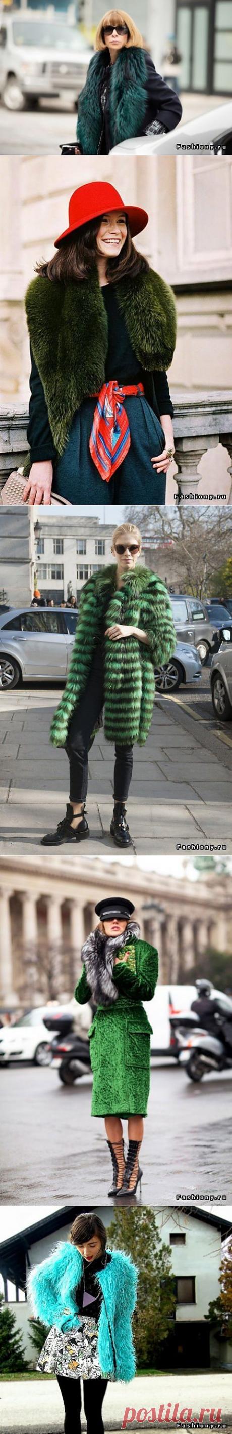 (+1) тема - Как правильно сочетать цветной мех с повседневной одеждой | Мода