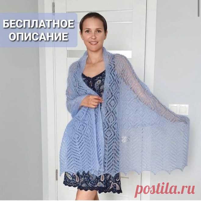 пицами: Ажурный, воздушный палантин