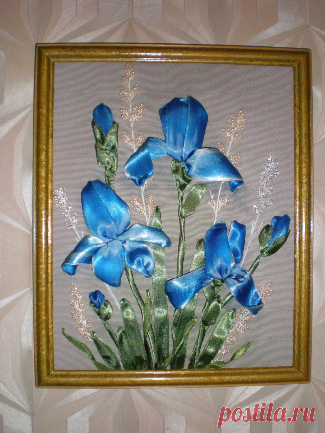 Irisy, Vyshivka lentami, Natalija Kudriavceva