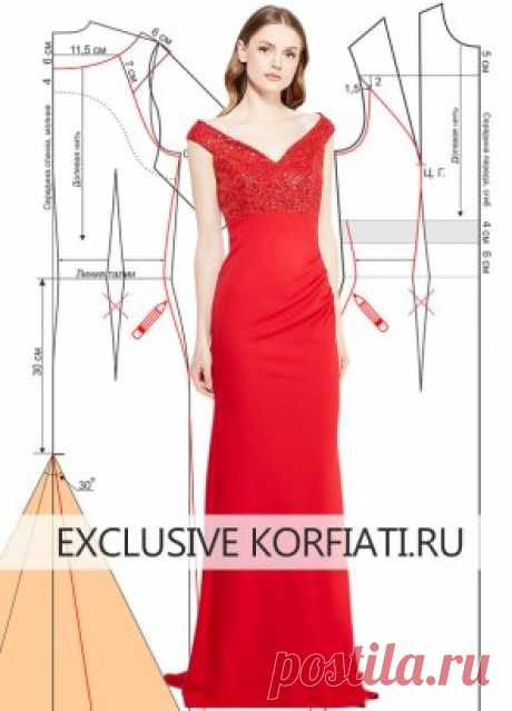 #ПЛАТЬЕ #korfiati #школашитья #выкройка #осень #зима 
 Готовимся к праздникам! Шьем длинное платье со шлейфом
 https://korfiati.ru/2017/11/kak-sshit-plate-so-shleyfom/ 
Это платье роскошно! Модель выполнена из красного крепа, лиф и бретели спинки продублированы сказочно красивым кружевом, расшитым бисером и стеклярусом, элегантное декольте и плавные линии шлейфа завершают картину. 
 Надев такое платье, готовьтесь принимать комплименты!