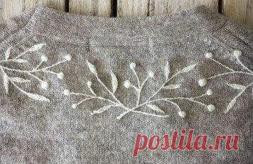 Вязать легко и просто. Украшение трикотажа, изящный стебельчатый шов - быстро, доступно и вы так сможете! | Вязалки Веселого Хомяка | Дзен