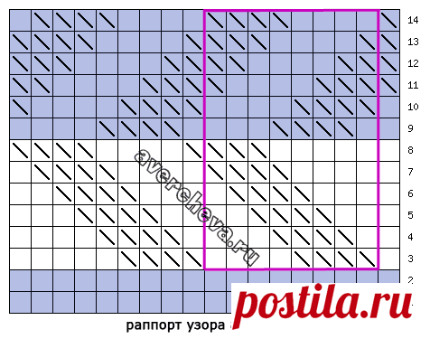 узор 487 тканый узор | каталог вязаных спицами узоров