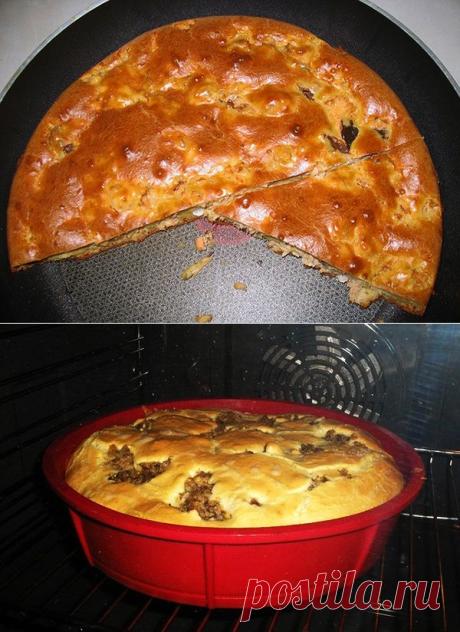 Пирог «Быстрый и вкусный» из теста на кефире со сметаной и майонезом