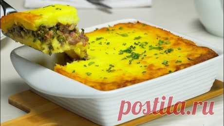 Это очень вкусно! КАРТОФЕЛЬНАЯ ЗАПЕКАНКА С МЯСНЫМ ФАРШЕМ. Рецепт от Всегда Вкусно!