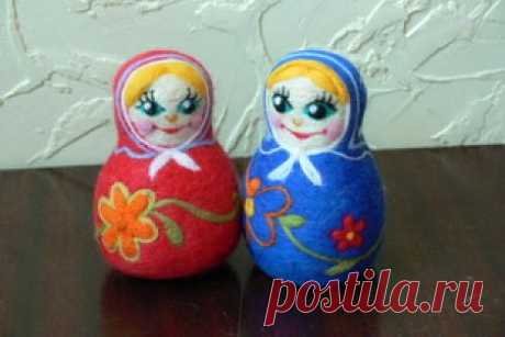 Сухое валяние из шерсти, мастер класс. Игрушка матрёшка / Техника валяние из шерсти - мастер классы для начинающих, игрушки / Лунтики. Развиваем детей. Творчество и игрушки