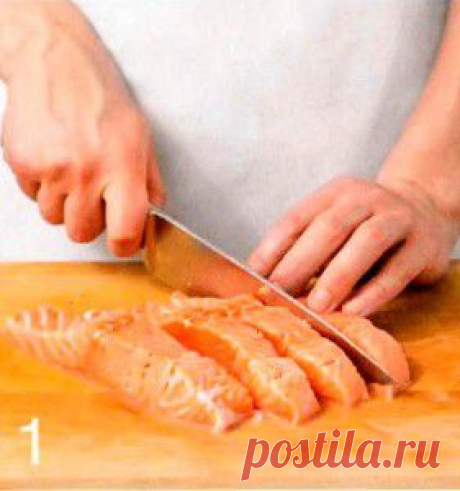 Зеленый салат с лососем