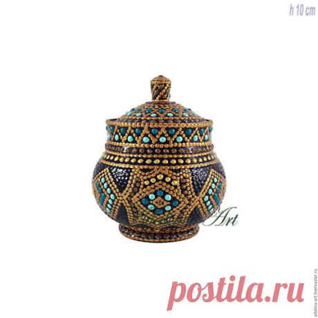 Купить АРМАН горшочек Точечная роспись - адалина-арт, адалина, adalina-art, adalina
