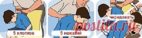 Первая помощь если ребенок подавился.