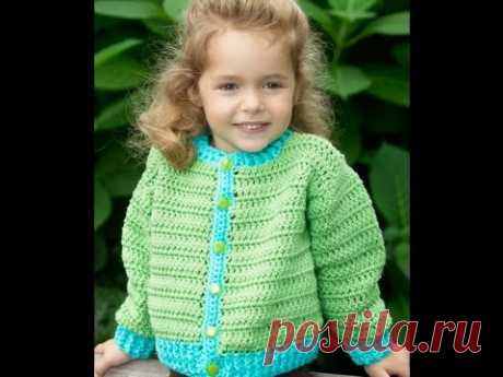 How to Crochet Child's  Cardigan / Sweater  - Video 1
