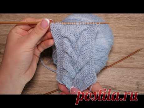 3D косы в технике клоке спицами 🦋 3D Kloke cables knitting pattern