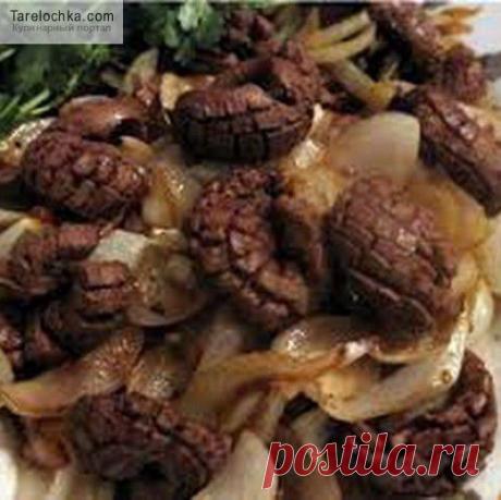 Рецепт - Бараньи почки с луком. - Блюда из почек