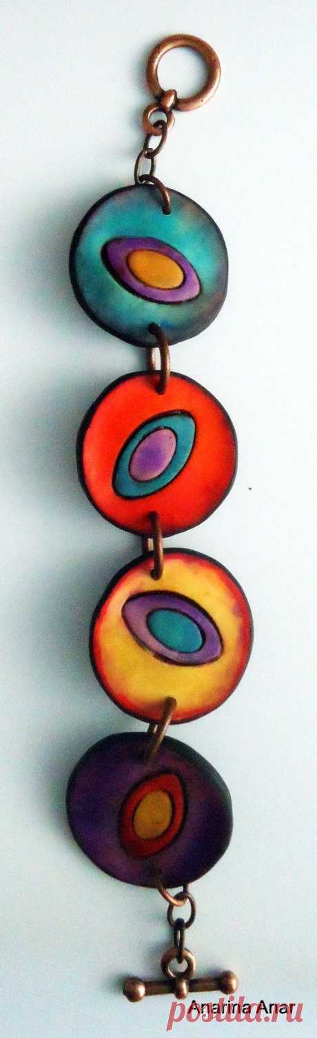Polymer clay bracelet