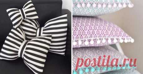 Диванные подушки своими руками Каждая женщина в душе мастерица-рукодельница, стремящаяся создавать уют и красоту в семейном гнездышке собственноручно. 
Хороший освежить интерьер и придать ему оригинальность – это изготовить диванны...