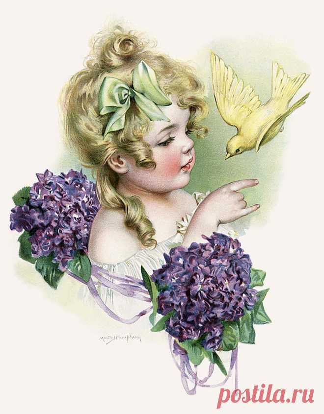 Дети на винтажных картинках и открытках. Художница Maud Humphrey. Часть 2