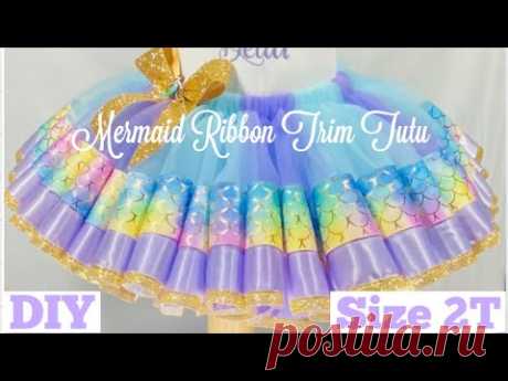 Ribbon Trim Tutu/ 2T Mermaid Tutu