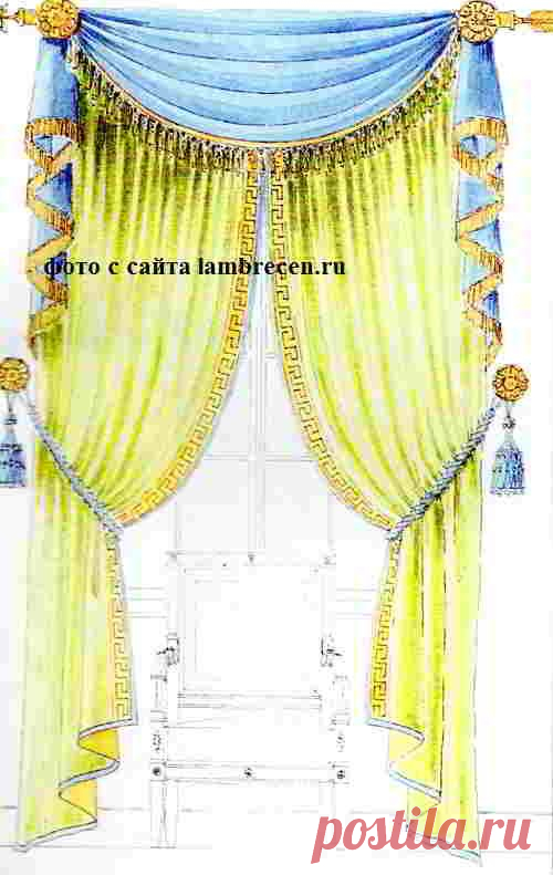 Выкройка галстука по косой, переходящего в колокольчик . | ШТОРЫ, ЛАМБРЕКЕНЫ, ДОМАШНИЙ ТЕКСТИЛЬ СВОИМИ РУКАМИ