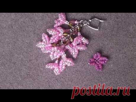 Tutorial:  Lilac Flower. МК  как сделать Цветок сирени из бисера.
