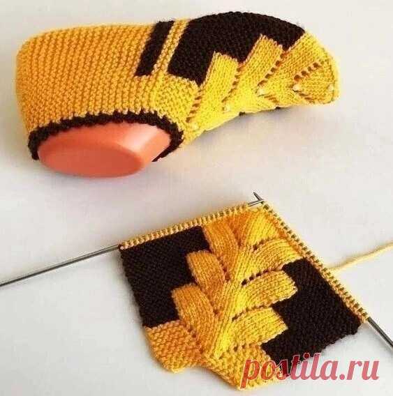 Следочки "Ёлочка", вяжем спицами
