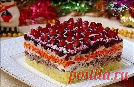 Вкусные слоеные салаты на праздничный стол