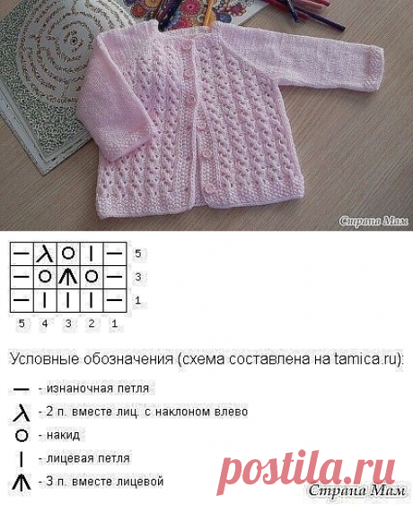 Детская кофточка спицами