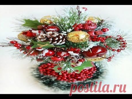 Новогодний топиарий. Идеи и мастер-класс - YouTube