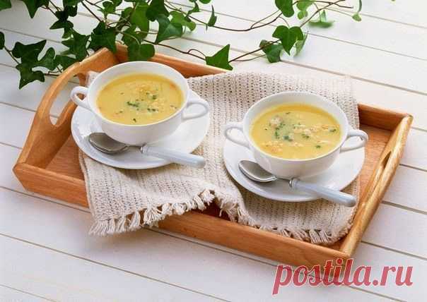 Сырный суп с овощами
