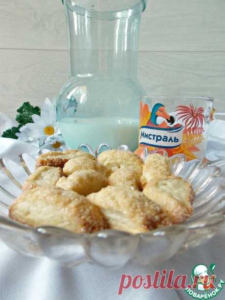 Дрожжевое сахарное печенье - кулинарный рецепт