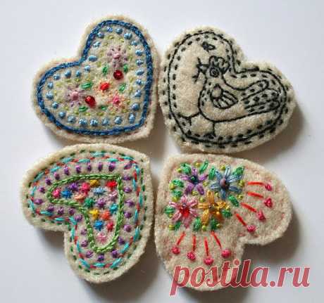 Corações de feltro. | So (Sew) Handmade