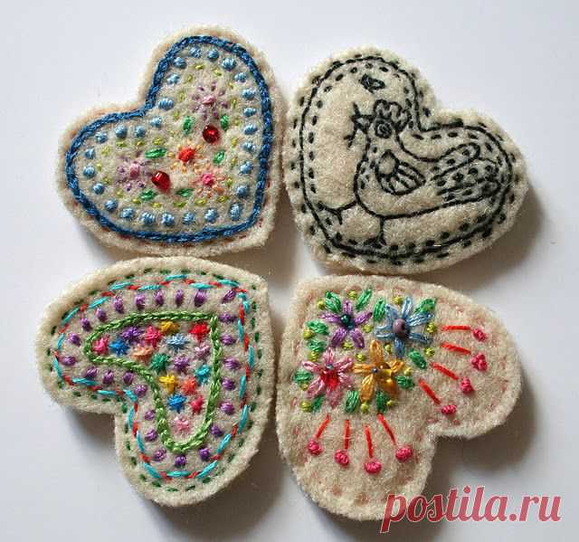 Corações de feltro. | So (Sew) Handmade