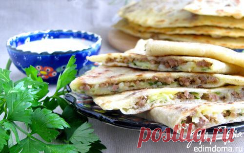 Лепешки "Гезлеме" с мясом и картошкой | Кулинарные рецепты от «Едим дома!»