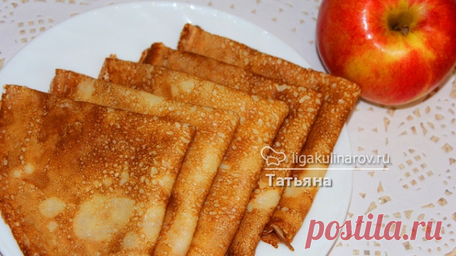 Блины с яблочной начинкой