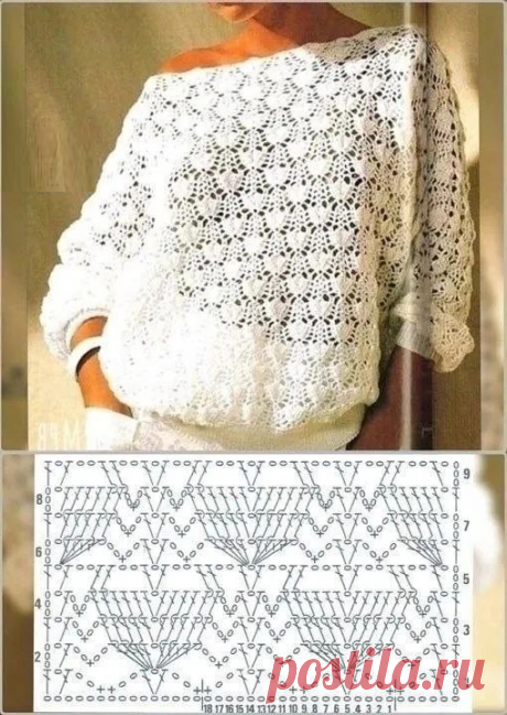 Ажурный джемпер крючком: невесомость и стиль в каждой петле | Вязание идеи для вдохновения | Дзен