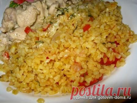 Булгур с овощами и зеленью • Каши и крупяные гарниры