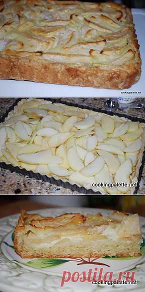 Яблочный песочный торт со сметанным кремом - Cooking Palette » Cooking Palette